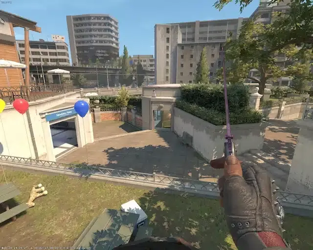 A view of Overpass in Counter-Strike