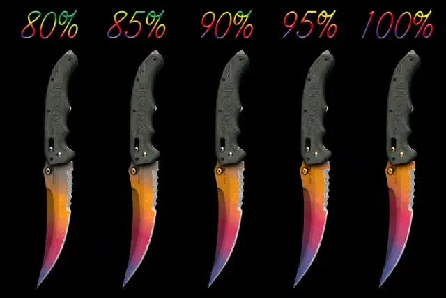 fade flip knife